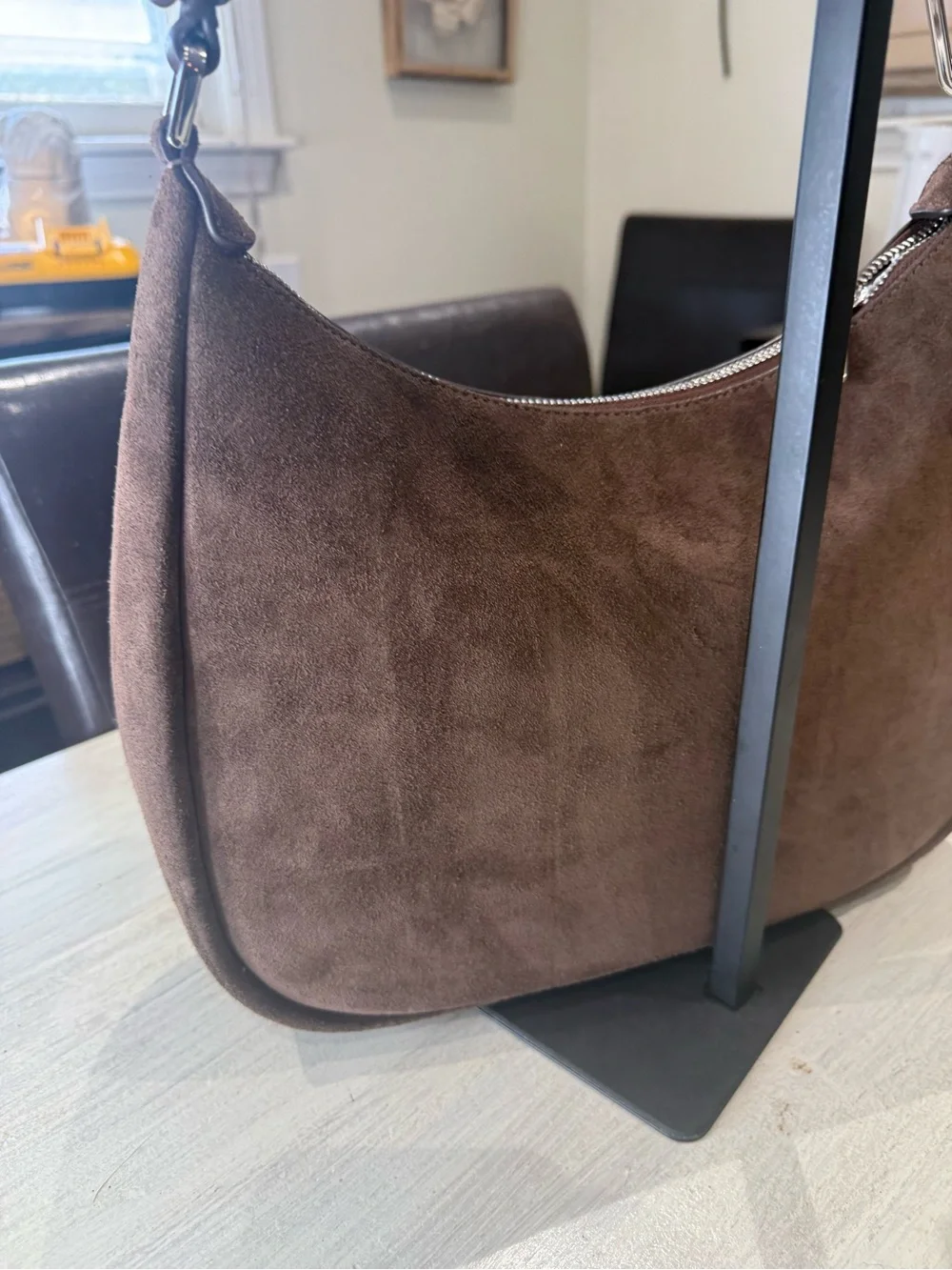 kate spade Kayla  Brown Studded Suede Hobo/Shoulder Bag